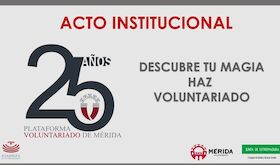La Plataforma del Voluntariado de Mrida celebra sus 25 aos con un acto en la Asamblea
