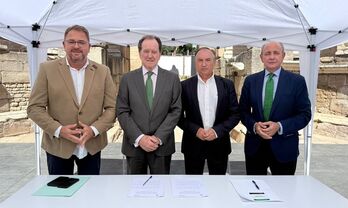 Convenio colaboracin FIBE y Consorcio Mrida para la iluminacin del Teatro Romano