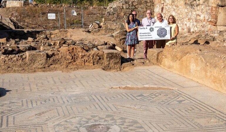 El mosaico de Medusa de la Huerta de Otero de Mrida protagoniza un sello de Correos